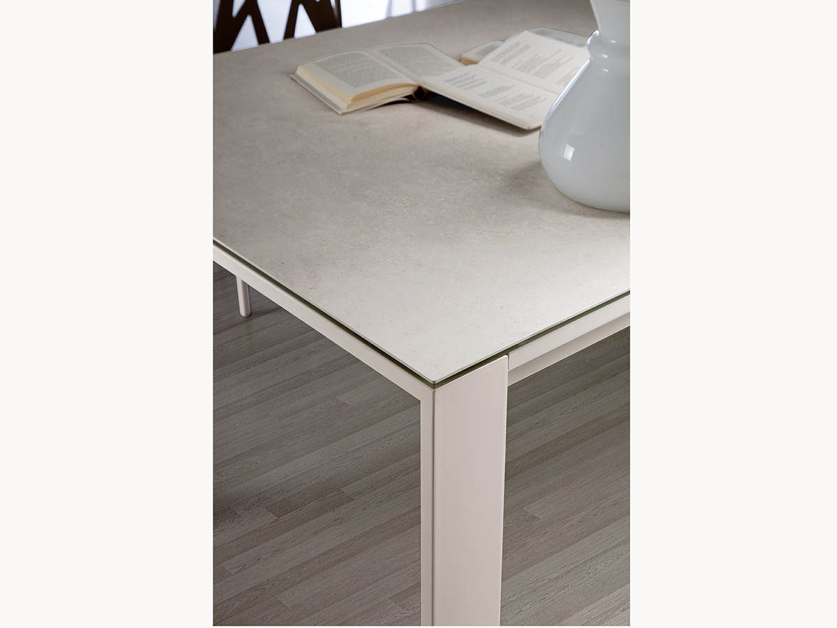 detail dining table extendable metal ceramica cosmopolitan design modern ramiro tarazona