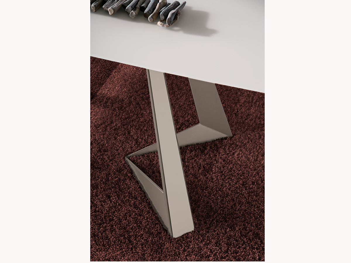détail table salle manger extensible metal ceramique infinity design moderne ramiro tarazona